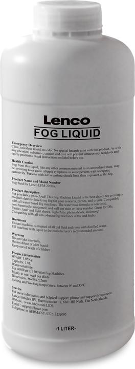 Image du produit Lenco Liquide pour machines à fumée
