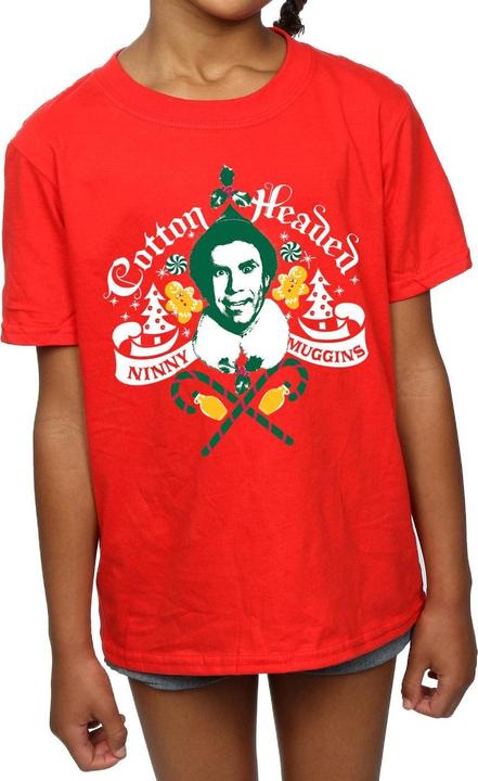 Actual product image Elf Girls Cotton Headed Ninny Muggins Cotton T-Shirt (140, 146)