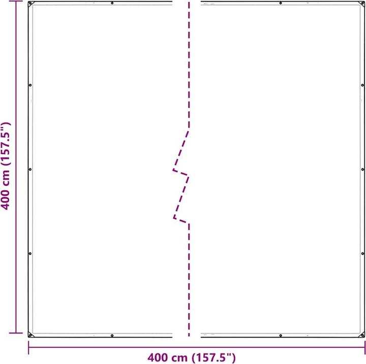 Immagine prodotto VidaXL Telone trasparente con occhielli 4x4 m telone trasparente in polietilene (400 x 400 cm)