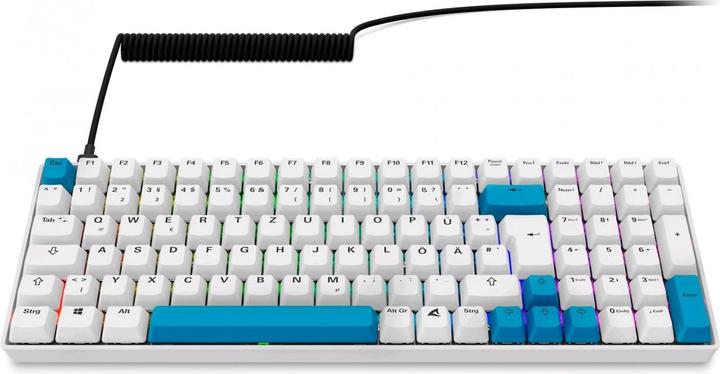 Produktbild Sharkoon SKILLER SGK50 S2 PBT (weiss, DE-Layout, Gateron G Pro 3.0 Yellow) (DE, Kabelgebunden, Kabellos)