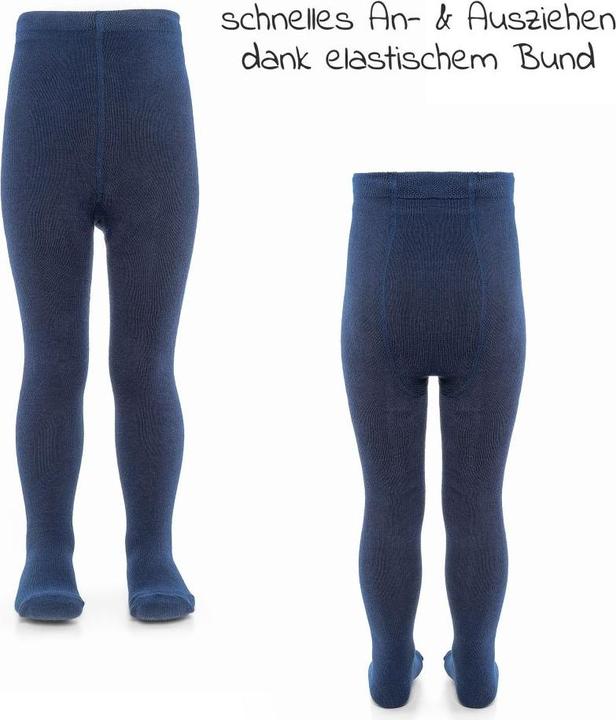 Actual product image La Loona LaLoona baby tights tights 2-pack - Navy - (50/56)