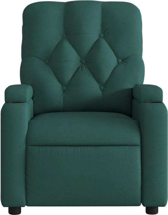 Actual product image VidaXL Massage armchair TV armchair recliner electric dark green fabric