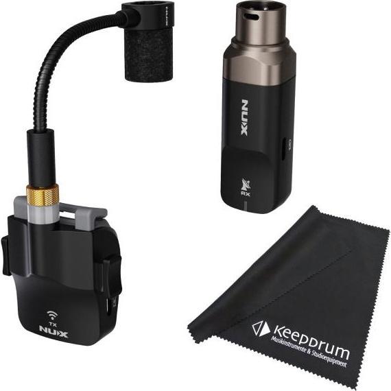 Actual product image NUX B6 Wireless saxophone microphone with cloth