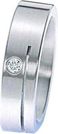 Actual product image Xen Band ring with 1 brilliant cut diamond 0.04 ct. - Slot matted 6 mm (72)