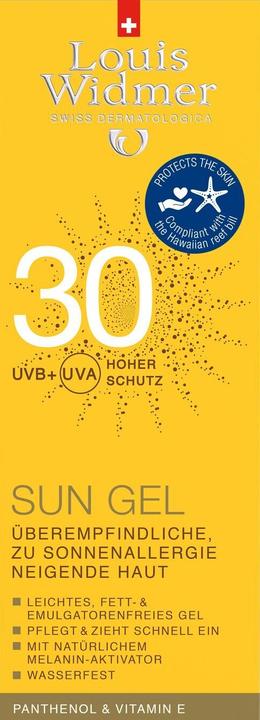 Actual product image Louis Widmer Sun Gel perfumed (Sun gel, SPF 30, 100 ml, 142 g)