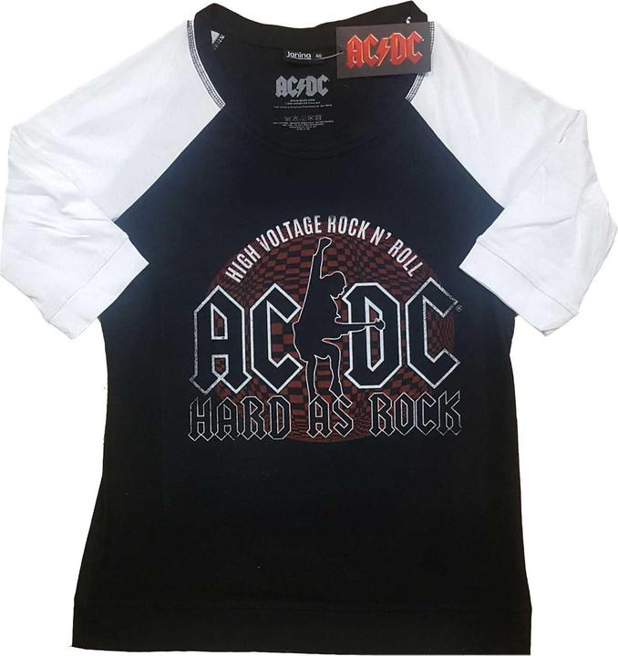AC/DC Hard As Rock (Black, White) Raglan (Girlie)