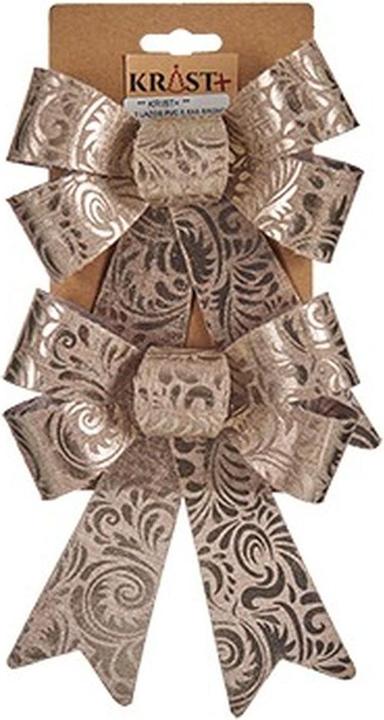 Image du produit Krist+ Schleife Weihnachtsschmuck Bronze PVC 15 x 4 x 16 cm (12 Stück) (12 -pièce)