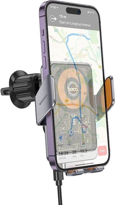 Image du produit Hoco 2 en 1 QI sans fil Fast Charge Support de charge pour voiture