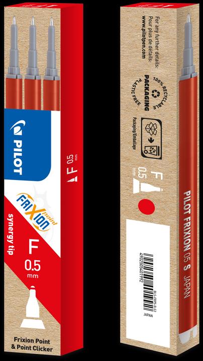 Produktbild Pilot FriXion Refill Point Set Set à 3 (Ersatzmine, Rot, 0.25 mm)