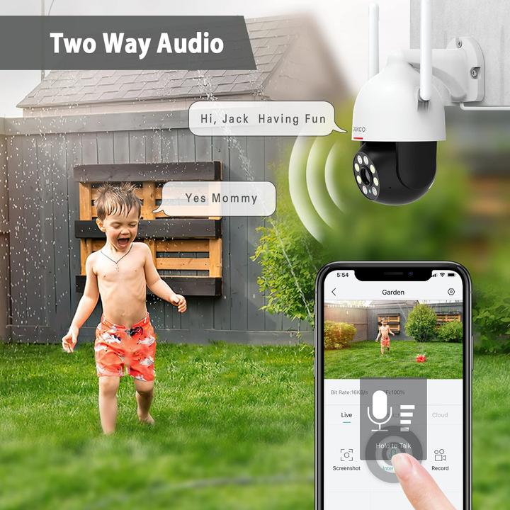 Image du produit Dekco Caméra de surveillance extérieure, IP66, blanc (2304 x 1296 Pixels)