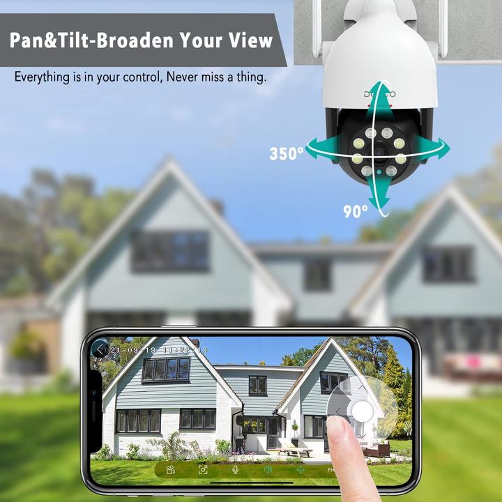 Image du produit Dekco Caméra de surveillance extérieure, IP66, blanc (2304 x 1296 Pixels)