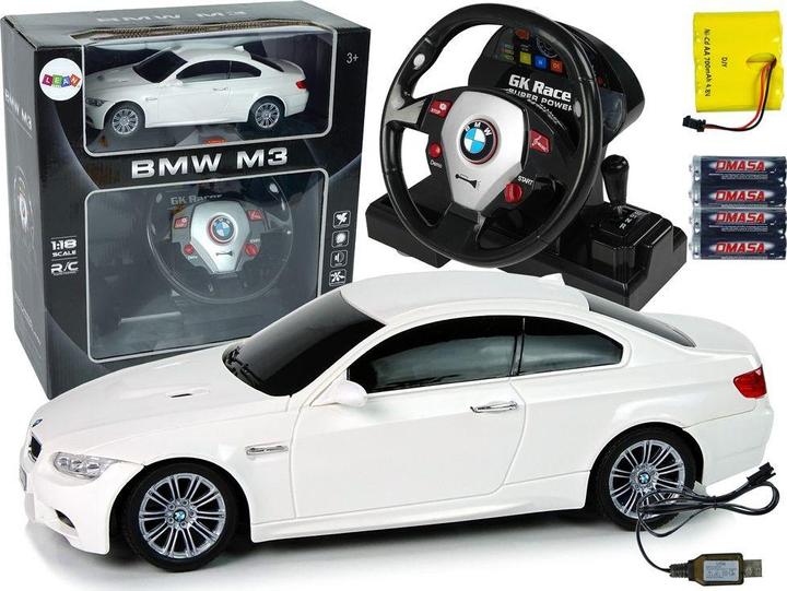 Produktbild Lean Toys Funkgesteuerter BMW M3 weiss 1:18