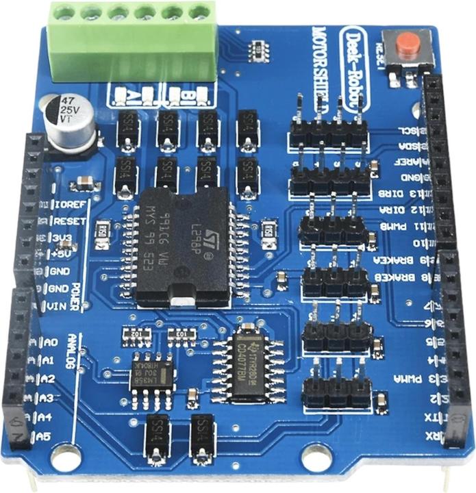 Actual product image Purecrea L298 Motor Shield for Arduino Rev3