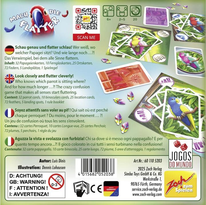 Actual product image Zoch Mach die Flatter (German, English, French, Italian)