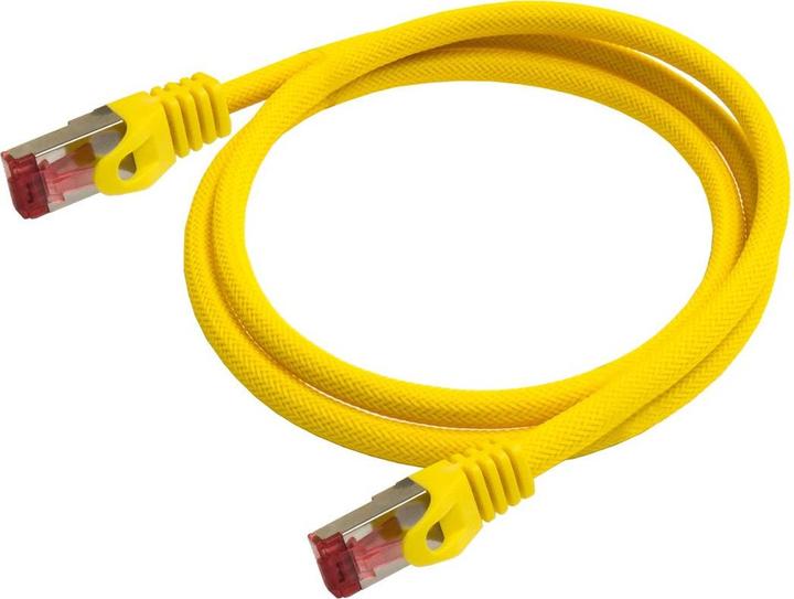 Actual product image Python RNS® patch cable with snap-in nose protection and nylon braiding, Cat. 6, S/FTP, PiMF, PVC, 250MHz (S/FTP, CAT6, 20 m)