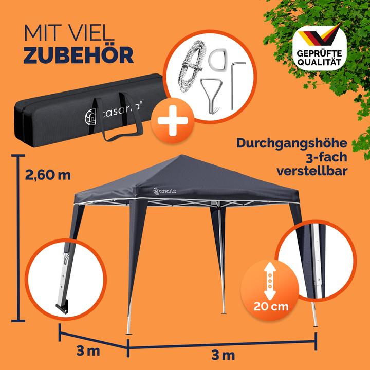 Produktbild Casaria Pavillon Pop-up (300 cm, 300 cm)