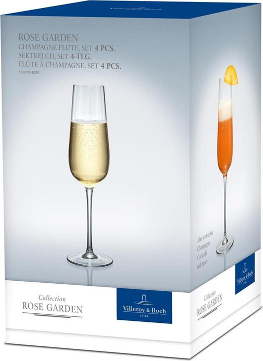 Actual product image Villeroy & Boch Rose Garden (12 cl, 4 Glasses, Champagne glasses)