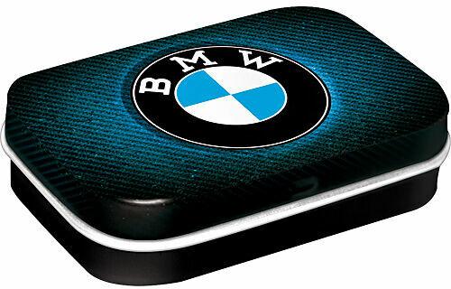 Nostalgic-Art Merchandising Pillendose. BMW / Logo Blue Shine