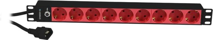 Produktbild Synergy 21 ALLNET 19"zbh. Steckdosenleiste, 9xDosen(CEE7)->Kaltgeräte(Stecker,C14), mit 10A Überlastungsschutz