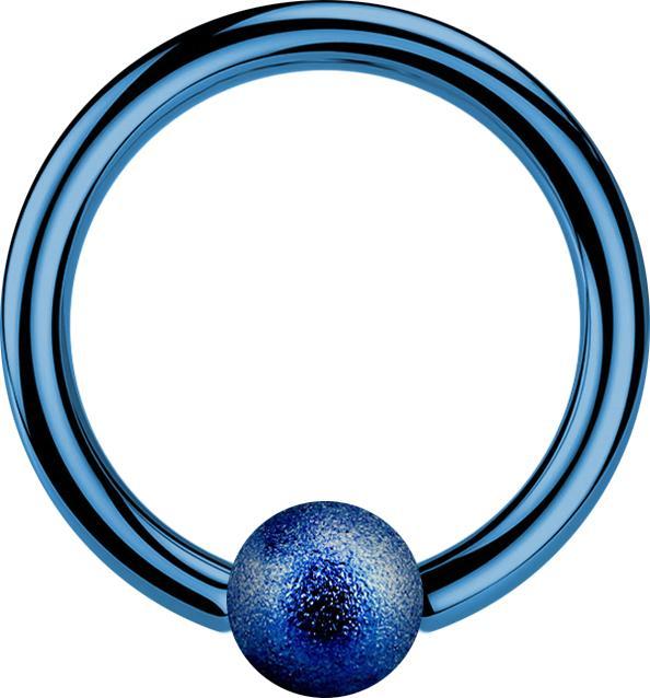 Star Piercing Micro Ball Closure Ring dunkelblau gesprenkelt (ohne Messing, Chirurgenstahl 316L)