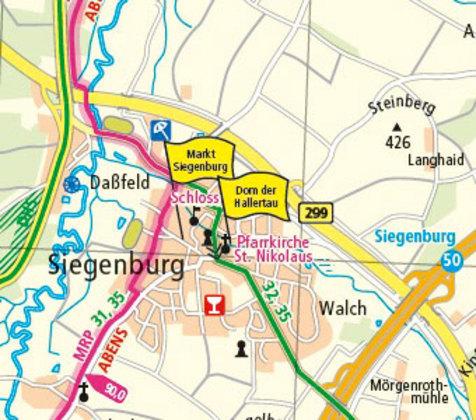 Produktbild München - Regensburg - Prag 1 : 50 000. Radwanderkarte