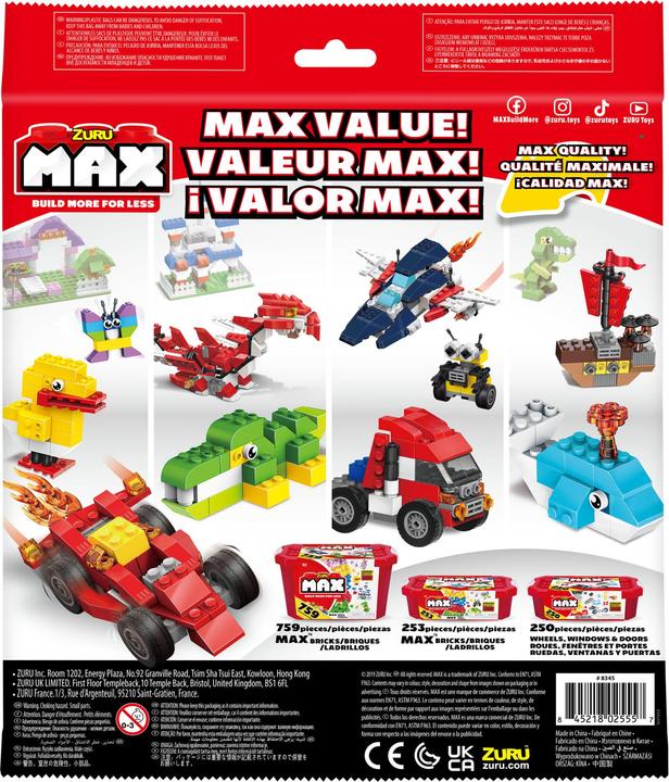 Produktbild Zuru MAX Build More display of 24 play bases 25.5 x 25.5 cm - 2 colors