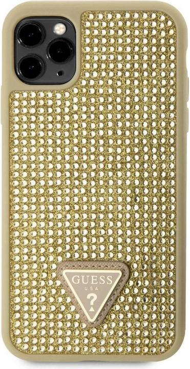 Image du produit Guess Étui en métal avec logo triangulaire en strass pour iPhone 11 Pro Gold (Apple iPhone 11 Pro)