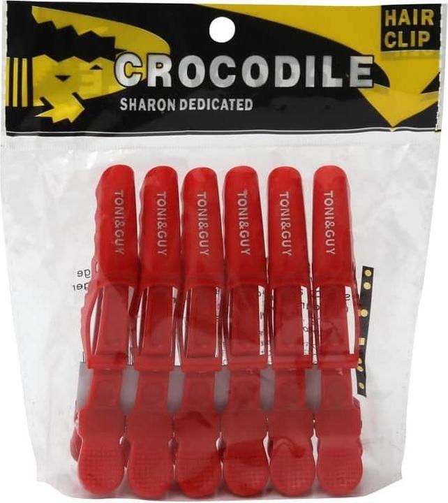 Immagine prodotto Crocodile Krokodil Sharon Gewidmete Haarklammern (6 Stück, Farbe: Rot) (6 pz.)