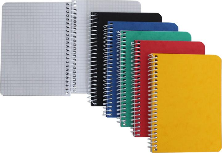 Immagine prodotto Naturaline Taccuino a spirale con copertina in cartone stampato (91 x 121 mm, Quadretti, Copertina rigida)