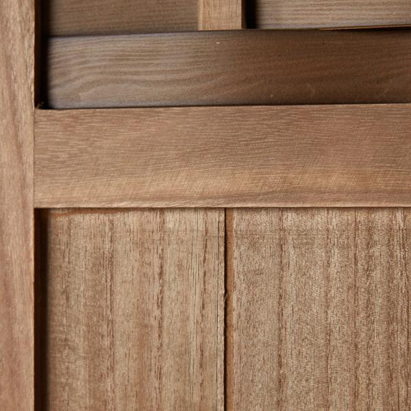 Produktbild Homestyle4u Paravent Raumteiler 3 teilig Holz Trennwand Rattan Optik Sichtschutz Braun