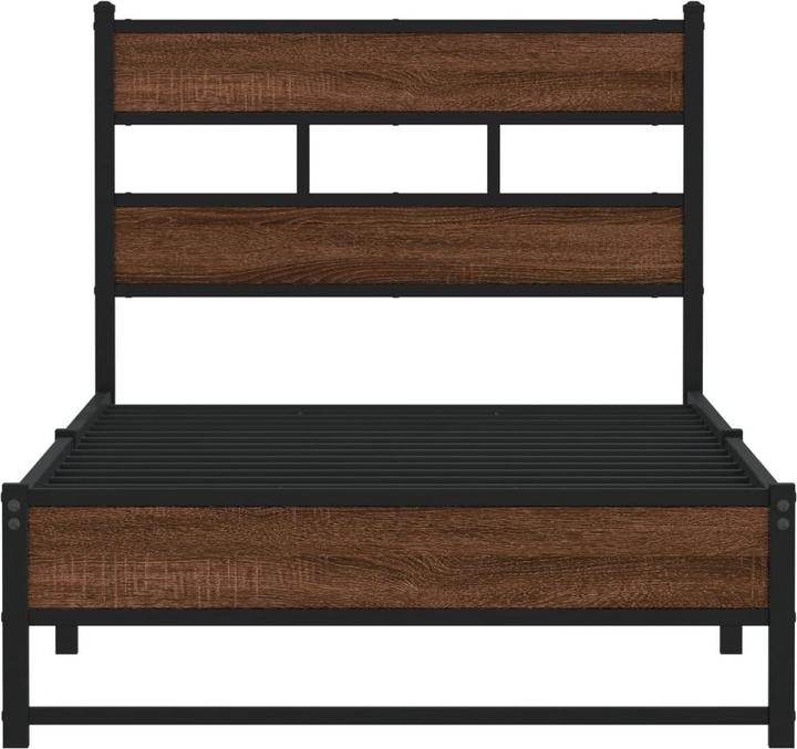 Produktbild VidaXL Metallbett Bett Lattenrost Einzelbett Bettgestell ohne Matratze 90x200cm (90 x 200 cm)