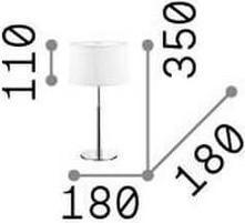 Image du produit Ideal lux HILTON G9 Lampe de table ⌀180mm Blanc blanc chaud 075525 (370 lm, G9)
