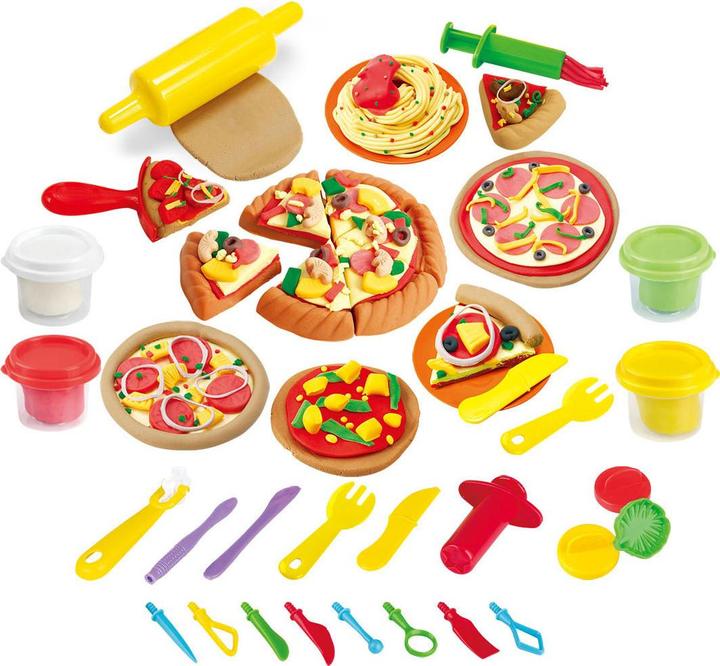 Produktbild Play mein eigenes Pizzeria-Ton-Set, 4 Tontöpfe