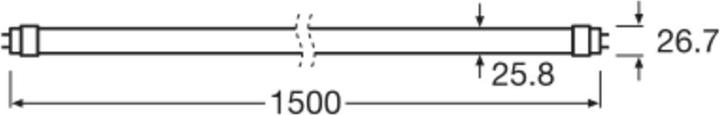 Produktbild Osram LED TUBE T8 EM ENERGY EFFICIENCY CLASS A 1500 mm 17.6W 840 (G13, 17.60 W, 3700 lm, 8 x, A)