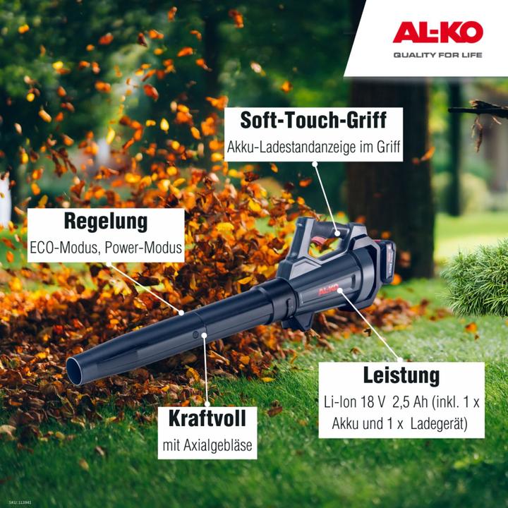 Produktbild AL-KO Lb 1860 Set (Akkubetrieb, Laubbläser)