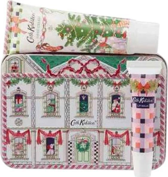 Image du produit Cath Kidston Coffret cadeau baume à lèvres & crème pour les mains dans une boîte en métal (Set soin du corps)