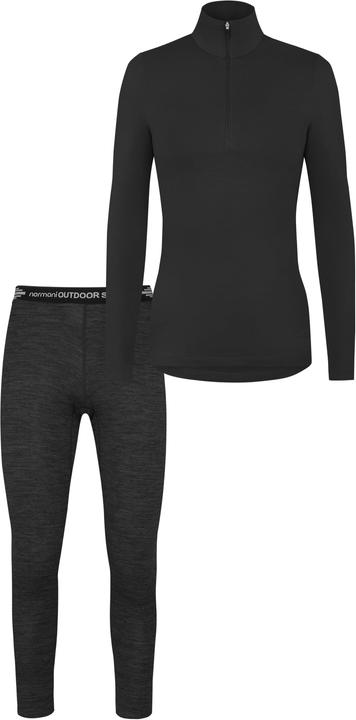 Produktbild Normani Damen Merino Langarm mit 1/4 Zipper „Launceston“ und Merino Hose „Perth“ - 9667 (XS)