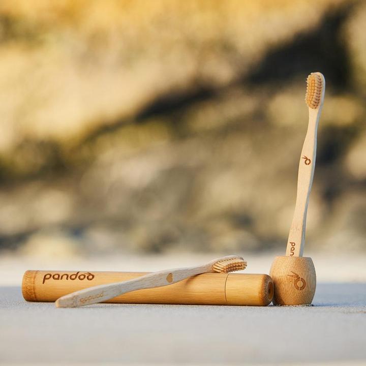 Actual product image Pandoo Bamboo toothbrush 4pcs (Medium, 4 x)