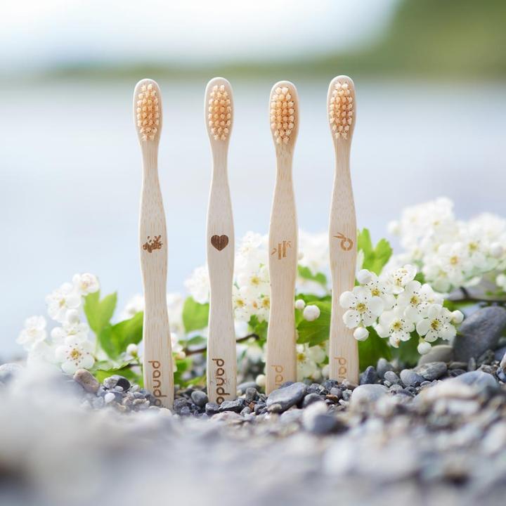 Actual product image Pandoo Bamboo toothbrush 4pcs (Medium, 4 x)