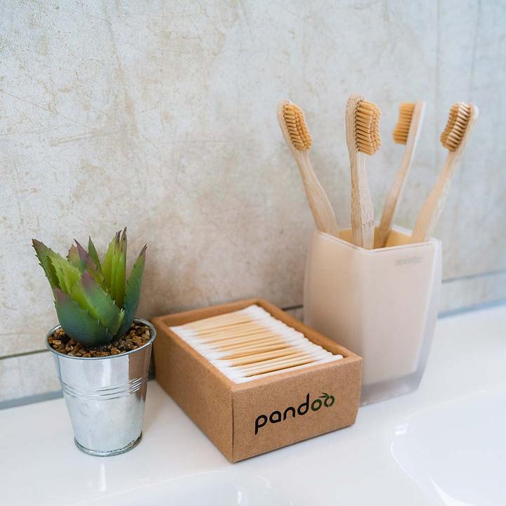 Actual product image Pandoo Bamboo toothbrush 4pcs (Medium, 4 x)