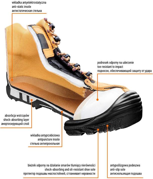 Actual product image Neo Tools Nubuck work shoes size 43 (82-124) (S3, 43)