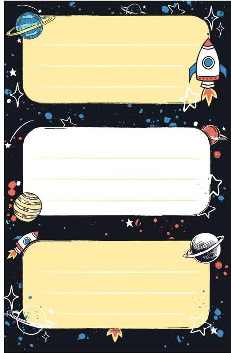 Produktbild Herlitz Buchetiketten Space, 76 x 35 mm