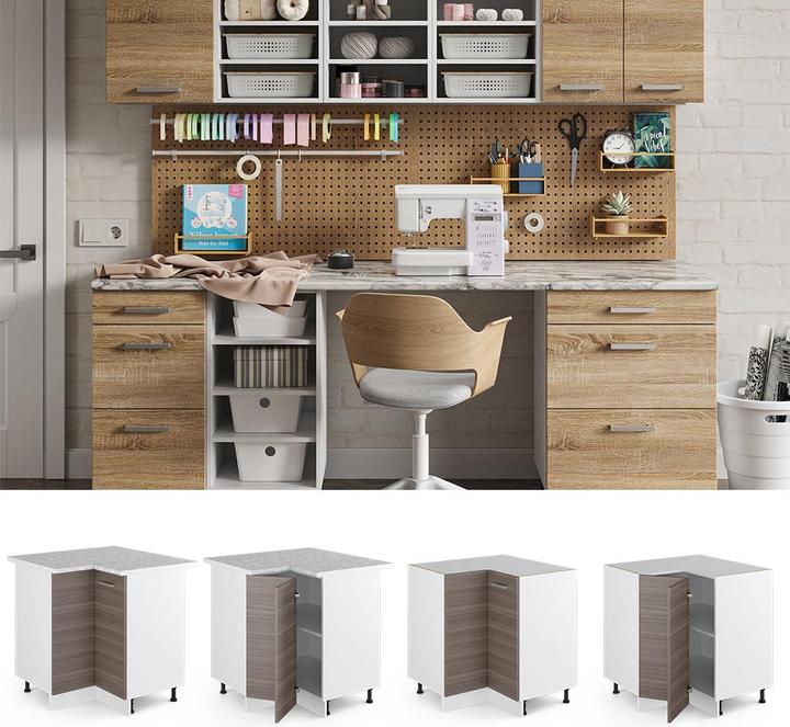 Produktbild Vicco Eckschrank für Haushaltsgegenstände R-Line (75.5 x 46 x 81.5 cm)
