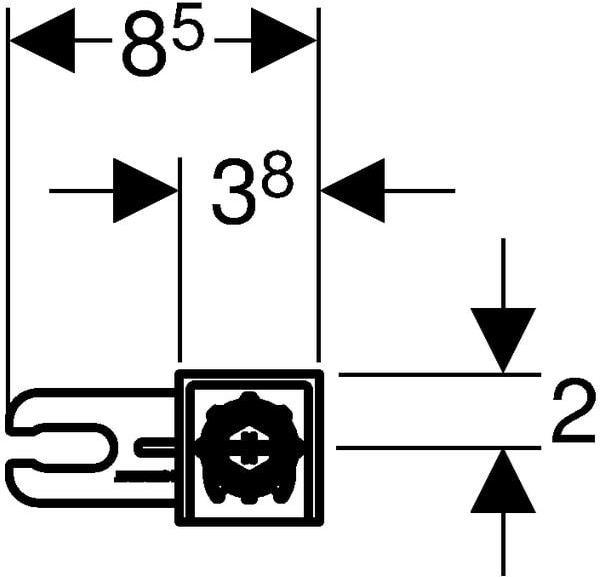 Actual product image Geberit Holders, WC frame Duofix