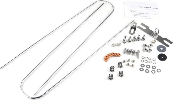 Actual product image Velo Orange 650b Smooth mudguard, 58mm, silver (Mudguard set)