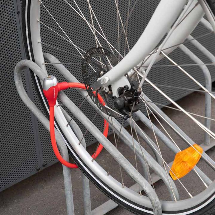 Actual product image Dunlop - Spiral-Fahrradschloss mit Schlüssel 65 cm (Rot)