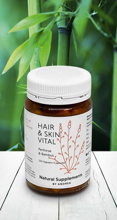 Actual product image Natural Supplements by Andrea Hair & Skin Vital (100 Piece, Capsules, 154 g)