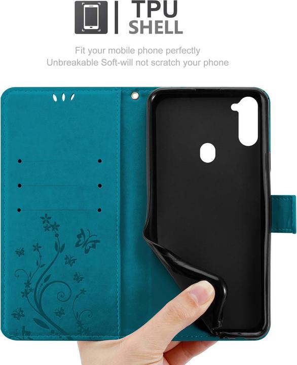 Actual product image Cadorabo Flower Book Cover (Samsung Galaxy M11, Samsung Galaxy A11)