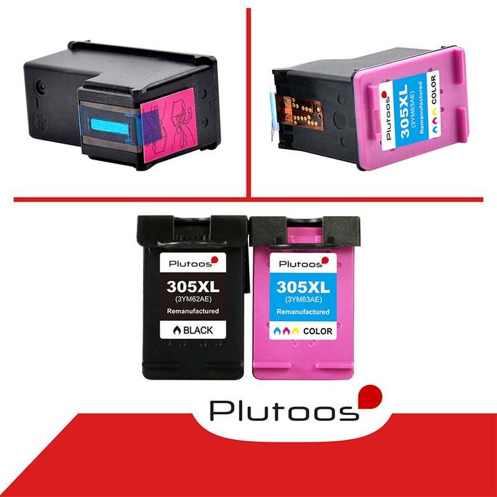 Actual product image Plutoos HP 305 XL cartridge XXL compatible, colour original only 4 ml (Color)