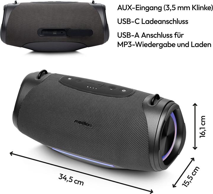 Immagine prodotto Medion LIFE® P61762 Altoparlante Bluetooth® portatile (47 h)